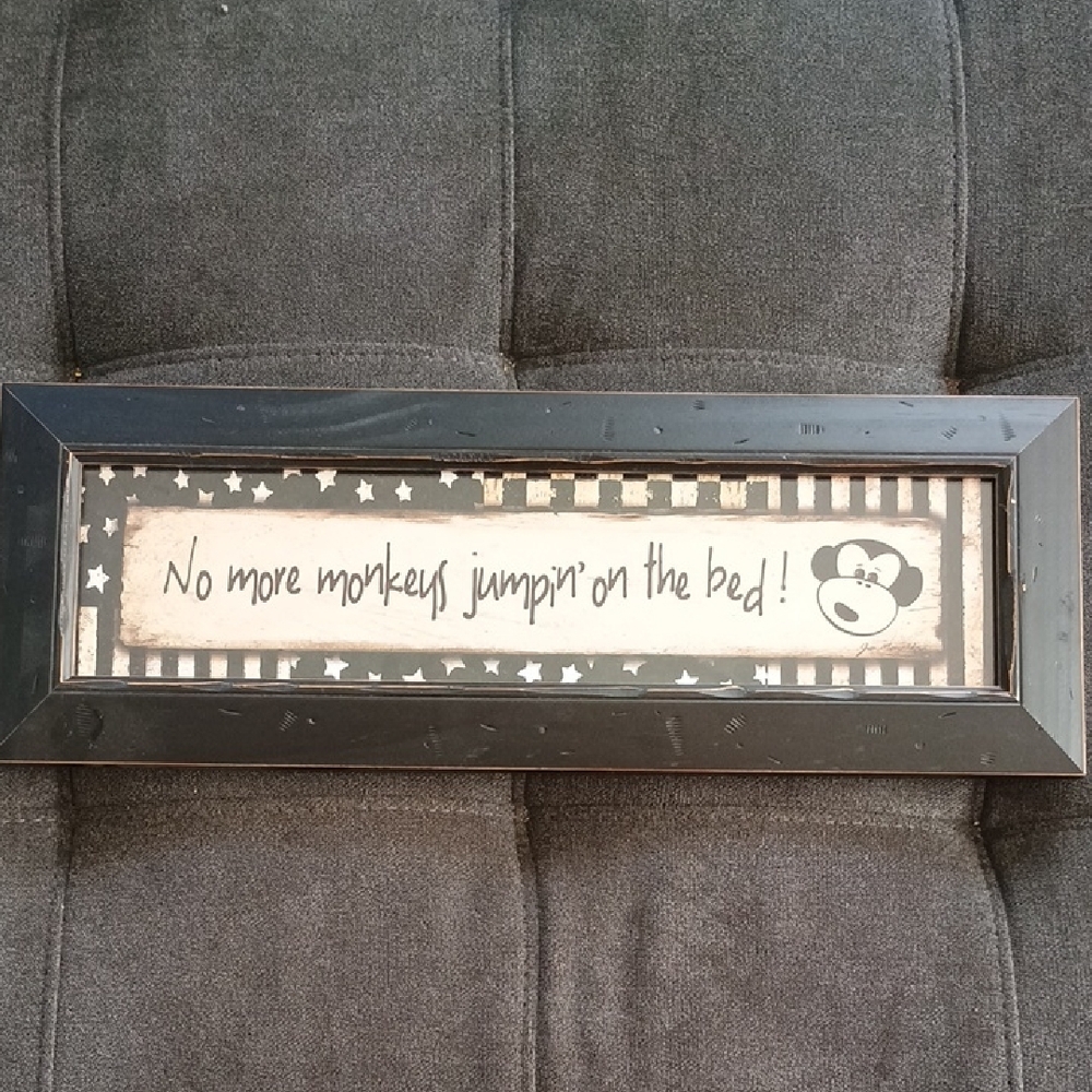 Black Framed Monkey Wall Art